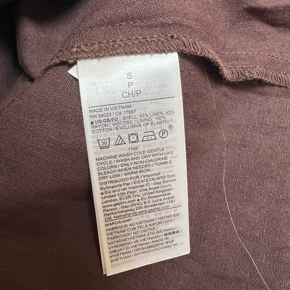 New GAP Linen-Blend Seamed Corset Midi Dress - Picture 8 of 8